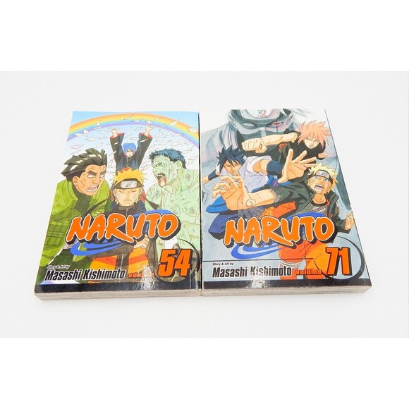 NARUTO Manga Books Shonen Jump Volumes 54, 71 English Set Anime Lot of 2 - Picture 1 of 11